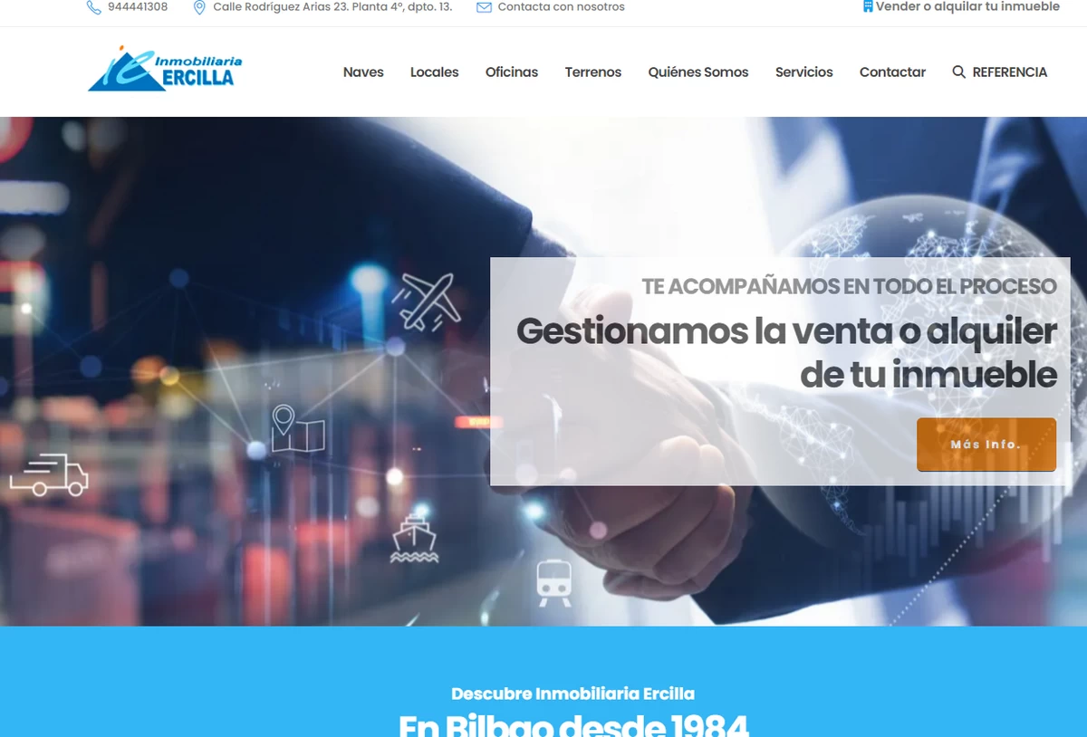 Conoce la web  Inmobiliaria Ercilla
